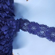 DKLACE-5969 / 자가드 스판 레이스 모음 / (폭 4cm 길이 1yd / 5yd / 10yd기준), Navy, 5개