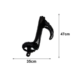 기타 색소폰 피아노 키보드 볼 콘서트 락 파티 소품 풍선 80 년대 장식, 03 1pc