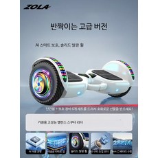전동호버 보드 카트 킥보드 두발전동휠 전동스쿠터 접이식, 1개, E_6.5인치 화이트 플래시 고급, 36V