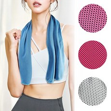 오미어블 아이스 쿨 타올 3장 1세트 스포츠 등산 조깅 헬스 운동 레저 냉감 수건, 핑크+퍼플+그레이