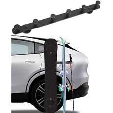 마그네틱 스키 스노보드 차량 장착 스키와 폴을 안전하게 고정 알루미늄 합금 홀더 페인트를 보호하는 리그 스트립 남녀를 위한 이상적인 선물 액세서리, 자석 스키스노보드 차량용 마운트 스키와 폴을 안전하게