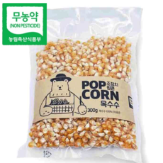 강원도 국내산 100% 무농약 Non GMO 팝콘용옥수수 1.5kg, 5개, 300g