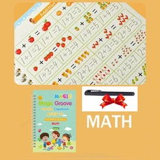 매직 연습 카피북 SANK 재사용 가능한 아랍어 어린이 쓰기 그루브 알파벳 워드 단어 서예, 22 English Set L