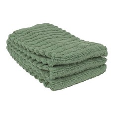 Ritz Royale Collection 100% 코마 테리 면 흡수력이 뛰어난 주방 행주 세트 34.4 x 30.5cm(13-3/4 x 12인치) 3팩 단색 블랙, 주니퍼, 행주, 3팩