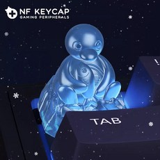 NF Keycap 핑구 펭귄 키캡 기계식 키보드 키캡 귀여운 개성, 1개, NF 핑 아이스 조각 키캡