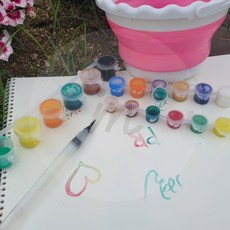 꿀이맘 반투명 6구 물감통 3ml 물감소분