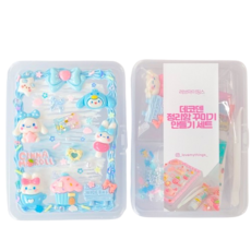 (케이스) 소다 시나모롤 데코덴 정리함 꾸미기 만들기 세트, 1세트