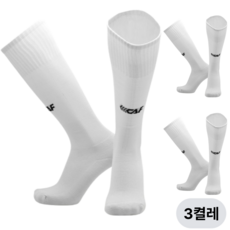 르까프 쿠션 코튼 축구양말 스타킹 3켤레 세트, 1세트, 화이트