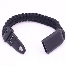 서바이벌팔찌 블랙 야외용 호루라기 내장형 칼 포함 응급 캠핑 등산 레저 안전, 1개, 상세페이지 참조