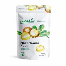 Food to Live 전체 마카다미아 너트 5.4kg(12파운드) - 생 무염 로스트 케토 친화적 코셔 비건 벌크 스낵 및 베이킹에 적합 망간 티아민 및 구
