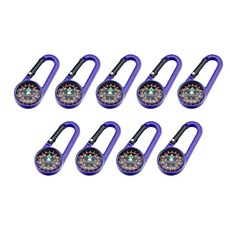 Carabiner Compasses Navigation Tool compatible with Teen Adult Hiking Camping Compasses Portable, Purple, 9개