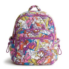 베라 브레들리 여성용 페더웨이트 밴크로프트 백팩 소용돌이 치는 양귀비 원사이즈