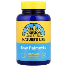 Nature's Life 쏘팔메토 580mg 캡슐 100정 Life (네이처스 라이프), Nature's Life, 쏘팔메토, 580mg, 캡슐, 1개