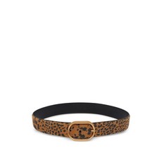 핀코 레오파드 프린트 버클 벨트