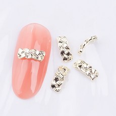 더블트위메탈 3개입 네일파츠 9x3.5mm 젤네일아트재료, 더블트위메탈네일파츠/ 3개입, 골드 9x3.5mm (1194)