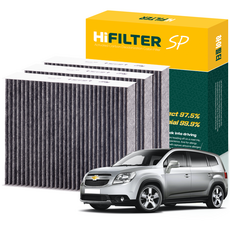 하이필터 쉐보레 활성탄 자동차 에어컨필터, 2개, 올란도 (1세대 J309) HI-H008