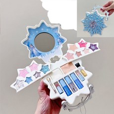 兒童冰雪奇緣化妝品玩具套裝，安全無毒可水洗公主彩妝盒，女孩禮物首選, 雪花美妝盒, 1個