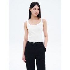 8SECONDS 베이직 스트랩 슬리브리스 풀오버 화이트 203907