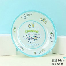 韓國 lilfant 大耳狗304不鏽鋼兒童餐具套裝 (筷子/湯匙/叉子/杯子/水壺/餐盤/餐具袋)，可愛卡通設計，外出攜帶方便, 1個, 美耐皿圓盤, 美耐皿圓盤