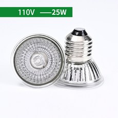 온열등 파충류 히팅조명 25/50/75W 거북이 UVA UVB 히팅 램프 풀 스펙트럼 썬램프 일광욕 양서류용, [04] 110V-25W