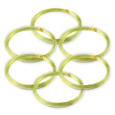코히모 와이어 공예 철사 공예용 알루미늄 2.0MM x 5M 6개 세트 3W170, 1세트, 연두