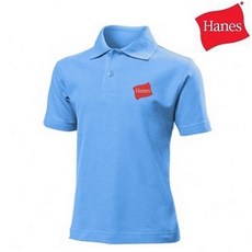 Hanes【最後清倉！】兒童經典Polo衫【淺藍】