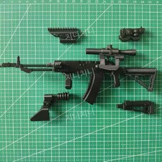 1/5 스케일 타르코프 배틀 서바이벌 게임 총기 조립 모형 플라스틱 소총, 새로운 AN94 장난감 모델(추가 액세서리)