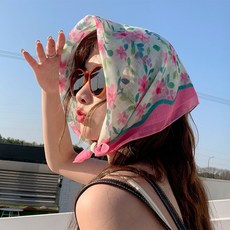 Simplearth 촌캉스 여성 두건 스카프