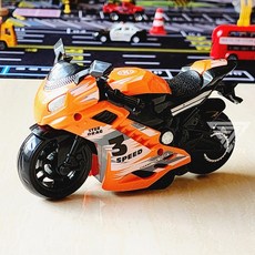 【台灣出貨】慣性仿賽摩托車玩具，哈雷重機造型，三色可選，兒童慣性摩托車, 橘色, 1個