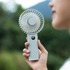 라워스 초저음량 강력바람 100단조절 손선풍기, 라이트 그린, LWS401