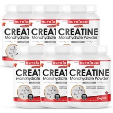 뉴트리돔 캐나다 크레아틴 분말 마이크로나이즈드 파우더 creatine monohydrate powder, 6개, 500g