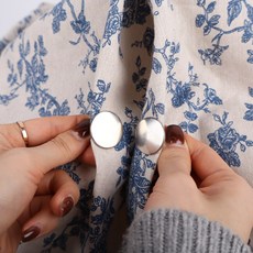 커튼 고정용 자석 단추 핀타입 고정클립 탈부착 연결 25mm, 본상품