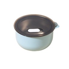 304不鏽鋼便攜湯碗 附蓋 500ML, 304加大湯碗 - 藍色, 1個