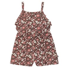 Modern Moments by Gerber 여아 유아용 민소매 러플 롬퍼 아이보리 덩굴 2세