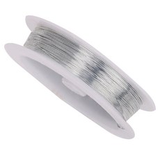 리브리카 부드러운 비즈 공예 철사 와이어 0.4mm x 50m, 실버, 1개