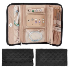 여행용 주얼리 파우치 블랙 12.5x22x2.5cm