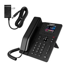 Eagaton T62P 엔터프라이즈 VoIP 폰 2.4인치 컬러 디스플레이 4 SIP 라인 HD 음성 6방향 회의 PoE 사무실/집/콜 센터 전원 어댑터 포함 (랜, Eagaton T62P 엔터프라이즈 VoIP 폰, 2.