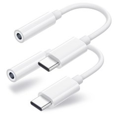 Duyasurs 2팩 USB C ~ 3.5mm S21-24 호환됨 16/15 픽셀 Aux Pro ~ 동글 7/6/5와 Max iPhone 잭 Pro 삼성 MacBook 케이, Duyasurs USB C to 3.5mm 헤드폰 잭, 1개