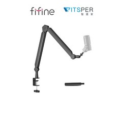 FIFINE BM66 桌面夾式懸臂麥克風支架, 黑, 1個