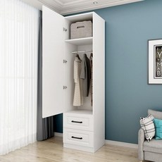 틈새옷장 공간활용 가격문의필수 경제적 도어 유럽식 싱글, 단일 문, 조립형, 1칸 1행거 2서랍