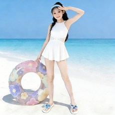 高級感連體泳衣女泡溫泉裙式2025新款網紅風遮肚顯瘦保守游泳衣