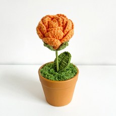 손으로 짠 부케 냄비 뜨개질 부케 선물 액세서리 가정, H