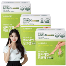 센 씨 아 연 징코정 장기간 서서 일하시는 분 은행잎추출물 혈행개선 식약청 인증, 2개, 60정