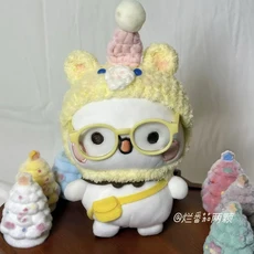 귀여운 표정 패키지 인형 부부 두두 열쇠고리 장난감 이어 팬더 곰 카와이 가방 장식 새해 선물, 02 J