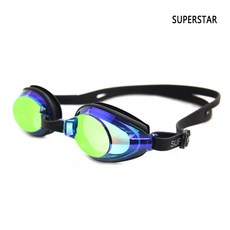슈퍼스타 성인 미러수경 경기용 물안경 SS740M, 1개, 블루