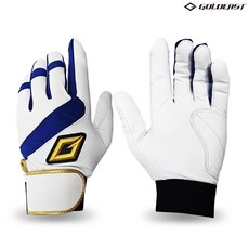 골드이스트 프리미엄 양가죽 야구 올쉽 배팅장갑 양손 1세트, 1개, 화이트+블루