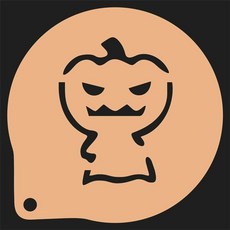 베이킹몰드 라떼아트 슈가파우더 3개 장식 세트 도안 할로윈, 짙은 녹색 사이즈 27 3인치