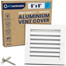 [36 x 10 덕트 구멍] 벤트 커버. 알루미늄 외부 리턴 그릴 HVAC 측벽 - 외부 에어 루버 방수 및 레인 블록. 야외 그릴을 반환합니다. 알루미늄은 절대 녹슬지 않습니