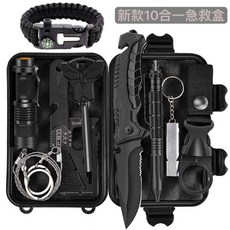 星攀戶外 A1 戰術求生寶盒 十合一生存工具套裝 野外急救盒 SOS應急用品, 1個