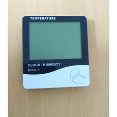 數位式溫度/濕度/時間顯示器，浴室溫濕度計，時間顯示，數位螢幕，簡約設計，精準感測, 1個